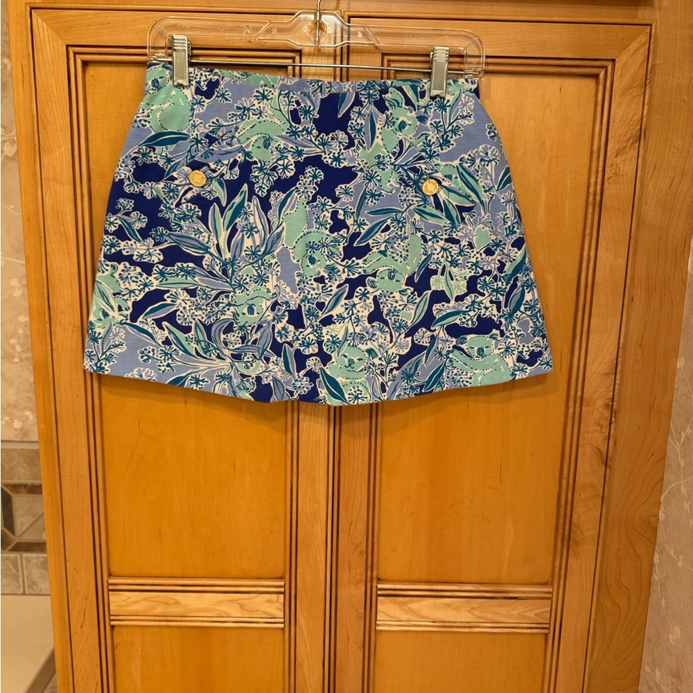 Lilly Pulitzer Blue A-Line Mini Skort Resort Wear
